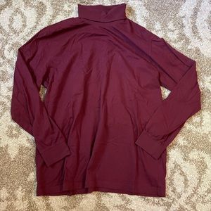 L. L. Bean maroon turtleneck shirt (tall)